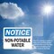 Signmission OSHA Notice Decal - Non-Potable Water, 5 in W x Rectangle, Vinyl Decal OS-2PACK-NS-D-35-L-19556 - alternate 4